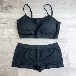 Boy shorts and padded bralette set